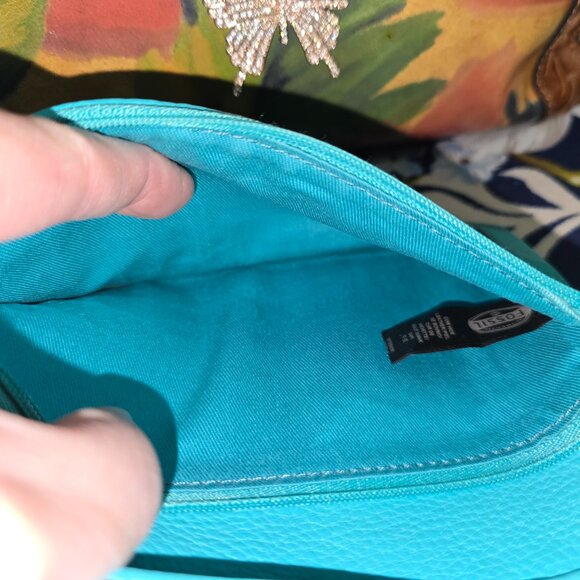 Patricia Nash Italian Leather Watercolor Butterfly Curry Tote & Fossil Wallet - Picture 12 of 16